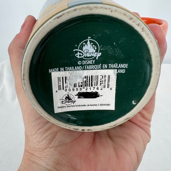 Disney Fantasyland Castle Ceramic Mug "Happy To Be Here" Green Orange NWT - Picture 8 of 8
